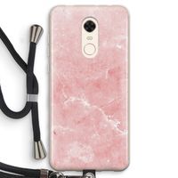Roze marmer: Xiaomi Redmi 5 Transparant Hoesje met koord