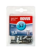 Novus Blindklinkmoer M5 X 11,5mm, Staal | 10 stuks - 045-0045 045-0045