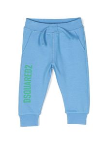 DSQUARED2 KIDS pantalon de jogging en coton à logo imprimé - Bleu