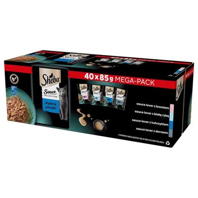 SHEBA Sauce Collection Collectie vissmaken - nat kattenvoer - 40x85 g