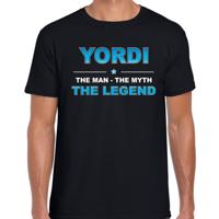 Yordi Voornaam cadeau - The man, The myth the legend - zwart - voor heren - verjaardag