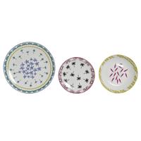 Serviesset DKD Home Decor Blauw Multicolour Turkoois Porselein Koloniaal Afrikaan 27 x 27 x 2,5 cm 18 Onderdelen (18 pcs)