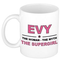 Evy The woman, The myth the supergirl cadeau koffie mok / thee beker 300 ml - thumbnail