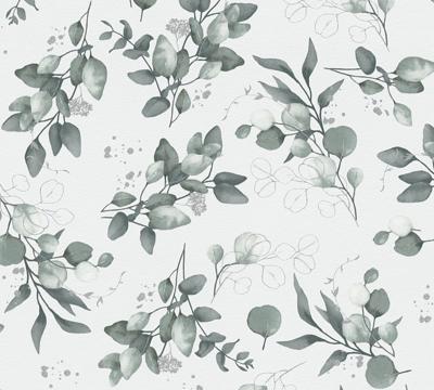 AS Creation Pure Elegance - Wit - Blätter - 397682