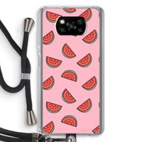Watermeloen: Xiaomi Poco X3 NFC Transparant Hoesje met koord