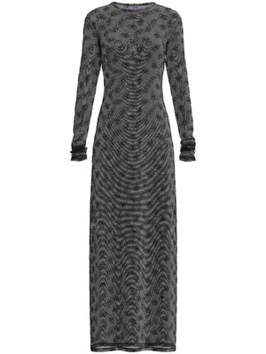 Maccapani robe Tere à fleurs brodées - Noir
