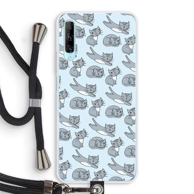 Poezen: Huawei P Smart Pro Transparant Hoesje met koord