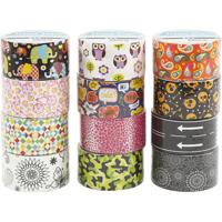 Creativ Company Duck tape, met patroon, b: 48 mm, diverse kleuren, 12x5 m/ 1 doos
