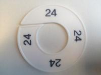 Maatring 9cm wit/zwart 24