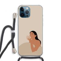 Fresh coffee: iPhone 12 Pro Transparant Hoesje met koord