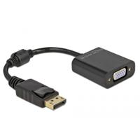 Delock 61006 DisplayPort / VGA Adapter [1x DisplayPort stekker - 1x D-sub bus 15-polig] Zwart 0.15 m