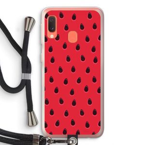 Watermelon: Samsung Galaxy A20e Transparant Hoesje met koord