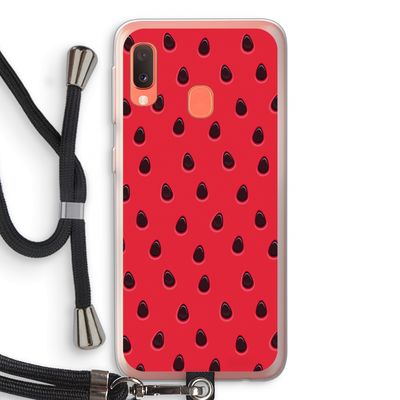 Watermelon: Samsung Galaxy A20e Transparant Hoesje met koord