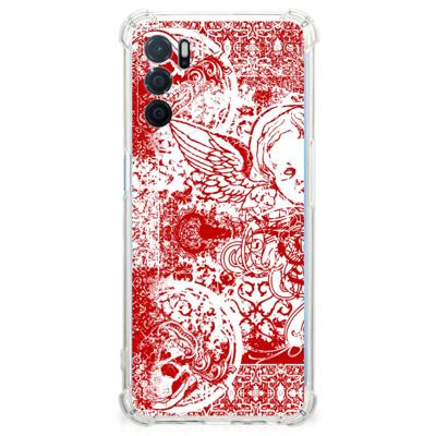Extreme Case OPPO A16 | A16s | A54s Angel Skull Rood Extreme Case OPPO A16 | A16s | A54s Angel Skull Rood