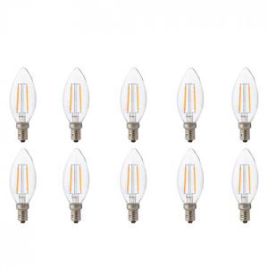 LED Lamp 10 Pack - Kaarslamp - Filament - E14 Fitting - 4W - Natuurlijk Wit 4200K