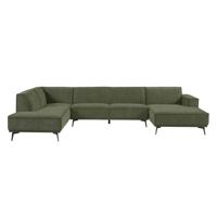 Tower Living 2,5-zits Hoekbank 'Leeds' Lounge rechts, kleur Bottle Green