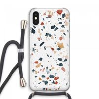 Terrazzo N°4: iPhone XS Max Transparant Hoesje met koord