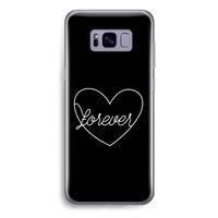 Forever heart black: Samsung Galaxy S8 Plus Transparant Hoesje