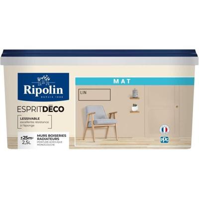 RIPOLIN Muurverf voor alle stukken, Ripolin - Matt Linen, 2,5L