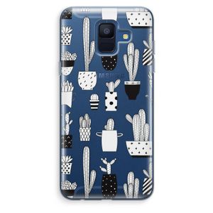 Cactusmotief: Samsung Galaxy A6 (2018) Transparant Hoesje
