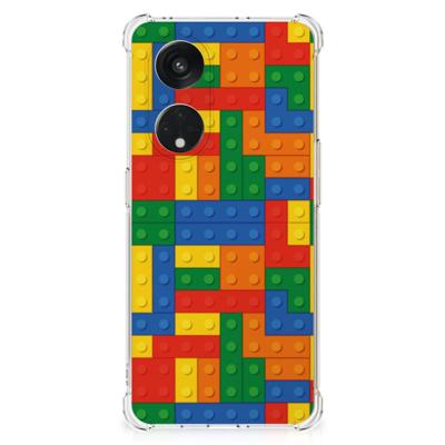 OPPO Reno8 T 5G Doorzichtige Silicone Hoesje Blokken OPPO Reno8 T 5G Doorzichtige Silicone Hoesje Blokken