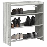Schoenenrek 60x25x62 cm bewerkt hout grijs sonoma eikenkleurig