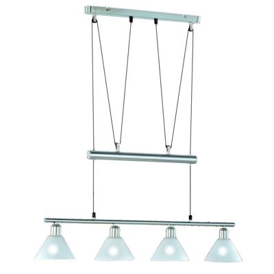 Trio Moderne HanglampSeries 3751 4-lichts nikkel mat - 3751041-07