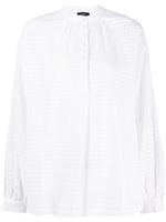 A.P.C. blouse en coton Flora à motif tartan - Blanc