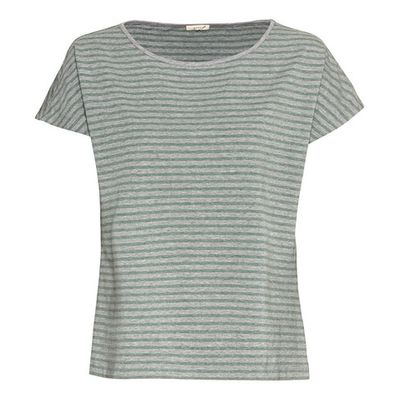 Streepjesshirt, grijs/jade-gemêleerd 36/38 Streepjesshirt, grijs/jade-gemêleerd 36/38
