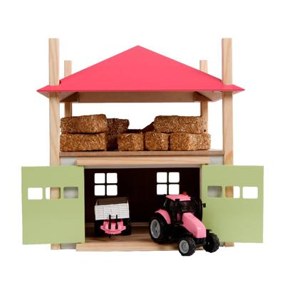Kids Globe globe houten hooiberg met berging 1:32 roze