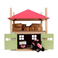 Kids Globe globe houten hooiberg met berging 1:32 roze