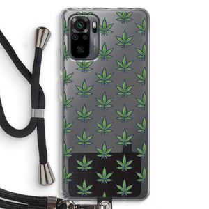 Weed: Xiaomi Redmi Note 10 Pro Transparant Hoesje met koord