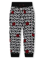 HUGO KIDS pantalon de jogging en coton à logo imprimé - Noir