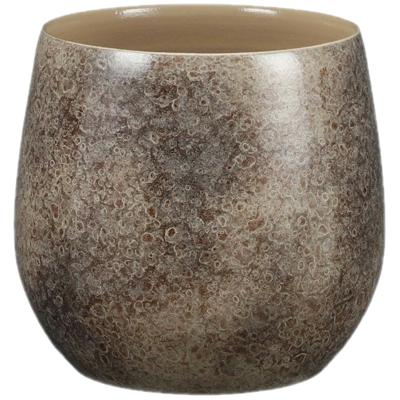 Mica Decorations Plantenpot - terracotta - natuur bruin - 24 x 22 cm - bloempot