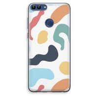 Memphis Shapes Blue: Huawei P Smart (2018) Transparant Hoesje