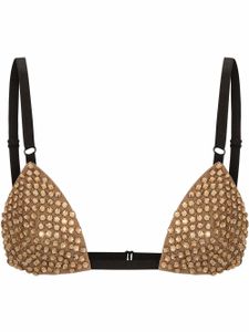 Dolce & Gabbana brassière à ornements strassés - Tons neutres