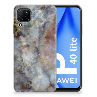 Huawei P40 Lite | TPU | Siliconen hoesje | Marmer Grijs