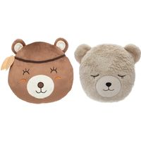 Dieren sierkussens - set 2x - kinderkamer - beren - 30 cm - polyester - thumbnail