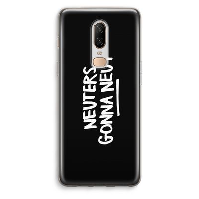 Neuters (zwart): OnePlus 6 Transparant Hoesje