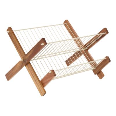 5Five Afwas afdruiprek - staal/hout - 38 x 27 x 26 cm - opvouwbaar
