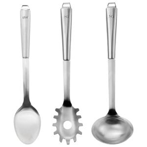 5five Keukengerei opscheplepels set - 3x - zilver - rvs - 32 cm