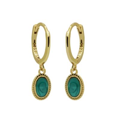 Karma Oorringen Hinged Hoops Vintage Green Goud