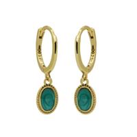 Karma Oorringen Hinged Hoops Vintage Green Goud Karma Oorringen Hinged Hoops Vintage Green Goud