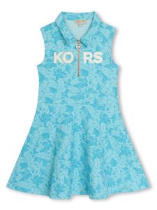 Michael Kors Kids robe imprimée à design sans manches - Bleu