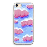 Roze wolken met vogels: iPhone 7 Transparant Hoesje