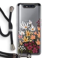 Painted wildflowers: Samsung Galaxy A80 Transparant Hoesje met koord