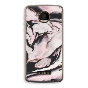 Roze stroom: Motorola Moto Z Force Transparant Hoesje