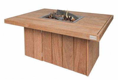 Easy Fires: Vuurtafel Excellent Rechthoek - Hardhout Cumaru