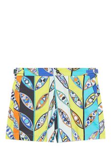 PUCCI short de bain à imprimé graphique - Bleu