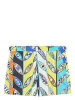 PUCCI short de bain à imprimé graphique - Bleu